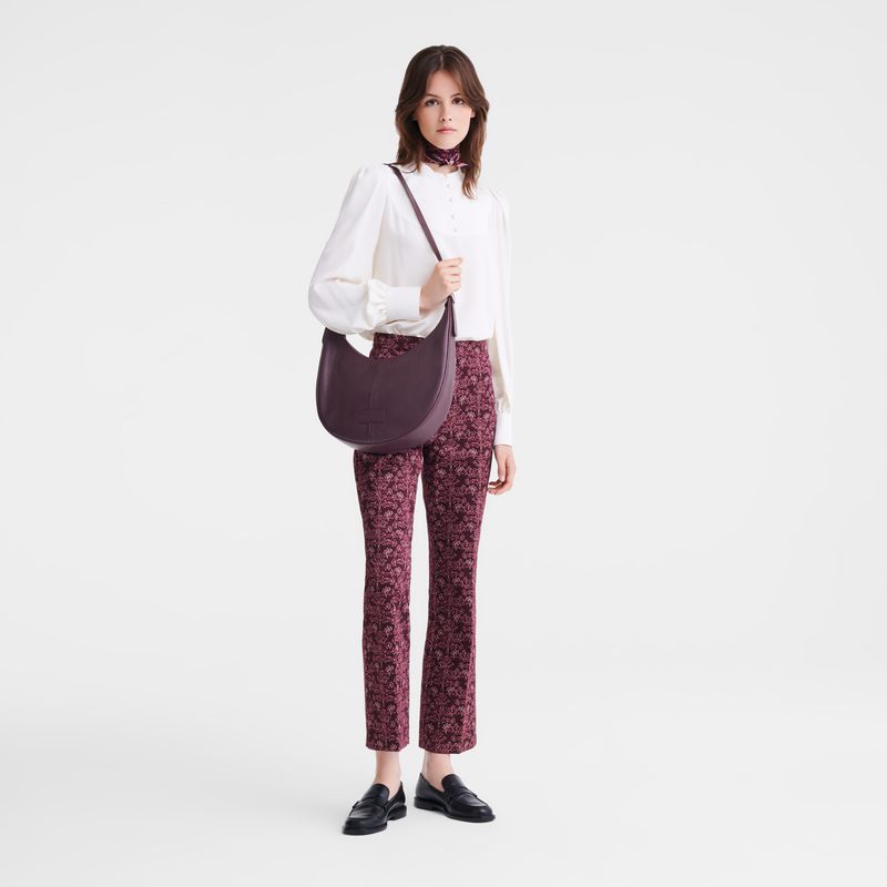 Women Longchamp Essential L Crossbody Bag Dark Purple | Thailand-217NIARST
