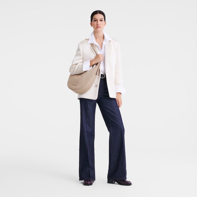 Women Longchamp Essential L Crossbody Bag Beige | Thailand-936HTKCRX