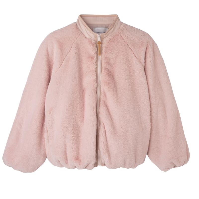 Women Longchamp Faux Fur Jacket Rose | Thailand-975GNMQUS