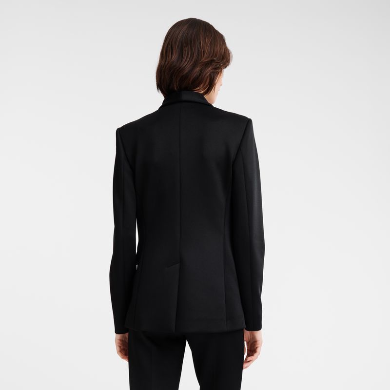 Women Longchamp Fitted Jacket Black | Thailand-508JNSKDQ