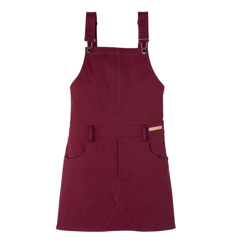 Women Longchamp Gabardine Dress Dark Red | Thailand-962NUYFTO