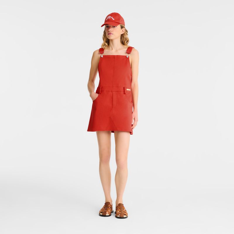 Women Longchamp Gabardine Dress Pink | Thailand-726VQURJC