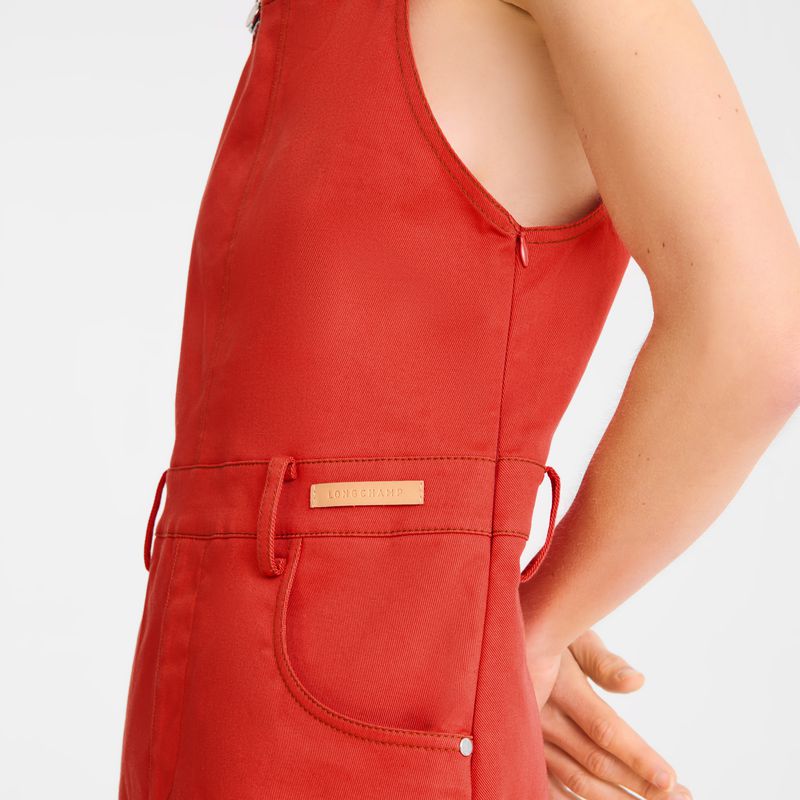 Women Longchamp Gabardine Dress Pink | Thailand-726VQURJC