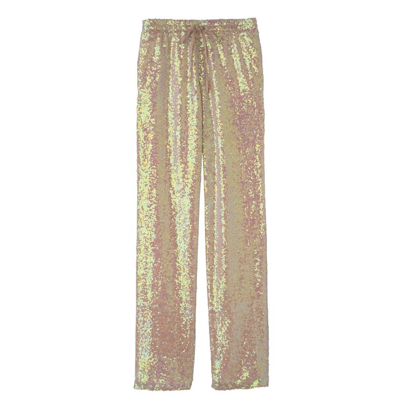 Women Longchamp Glitter Pants Rose | Thailand-581CEWOPA