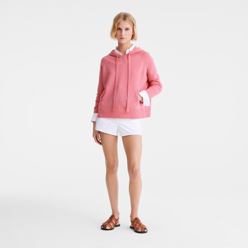Women Longchamp Hoodie Jumper Pink | Thailand-842RHEUZC