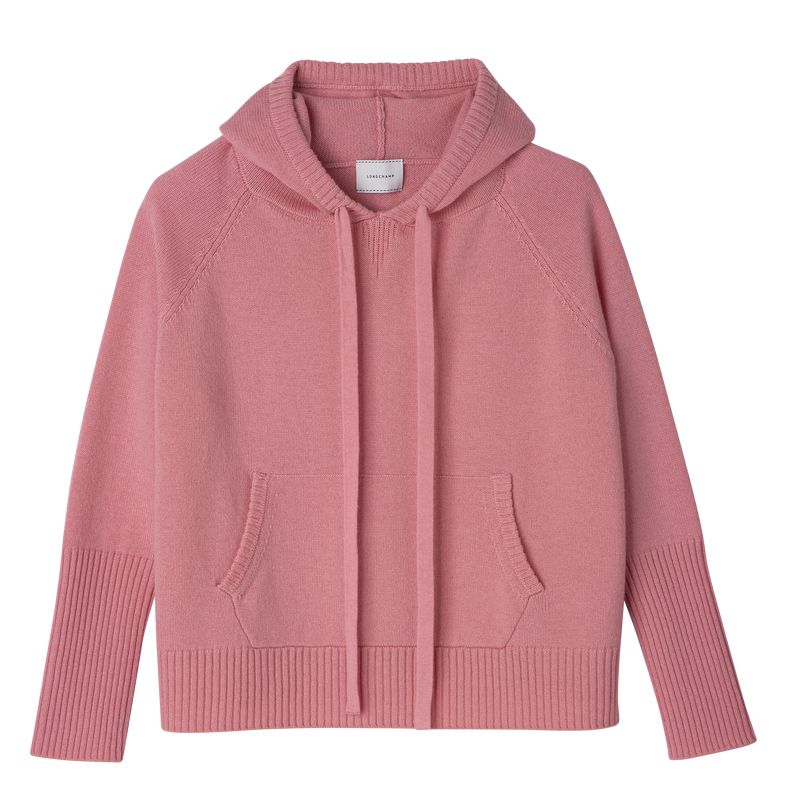 Women Longchamp Hoodie Jumper Pink | Thailand-842RHEUZC