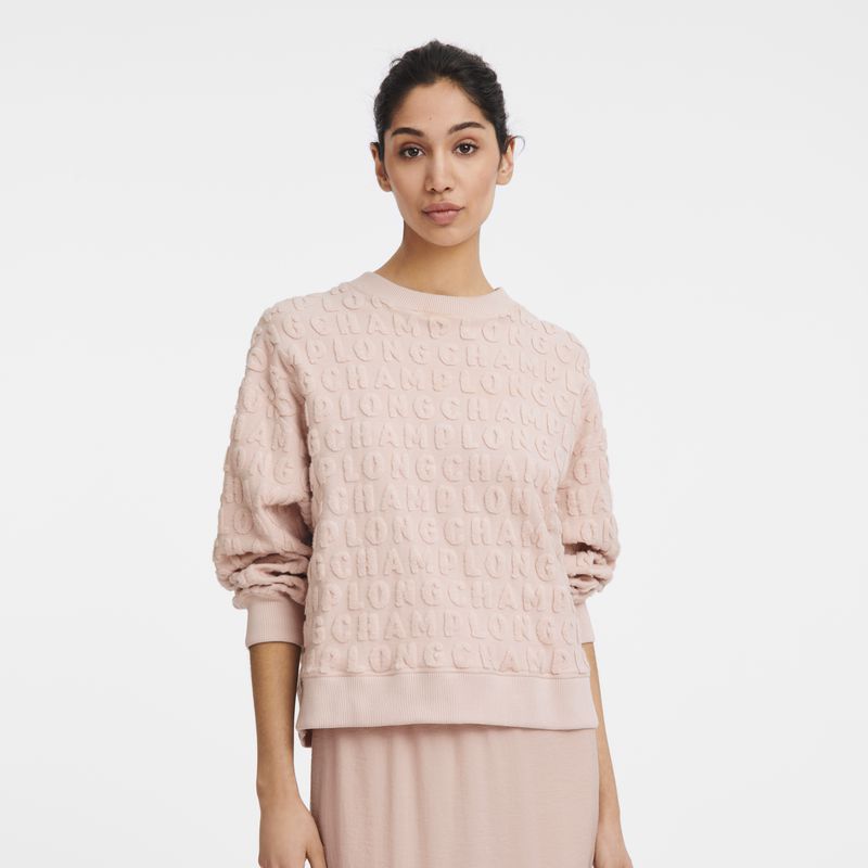Women Longchamp Jersey Sweatshirt Beige | Thailand-079LXKYVJ