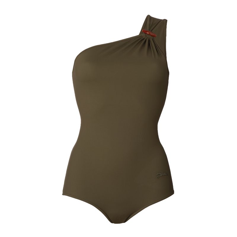 Women Longchamp Jersey Swimsuit Khaki | Thailand-182NHOZLW