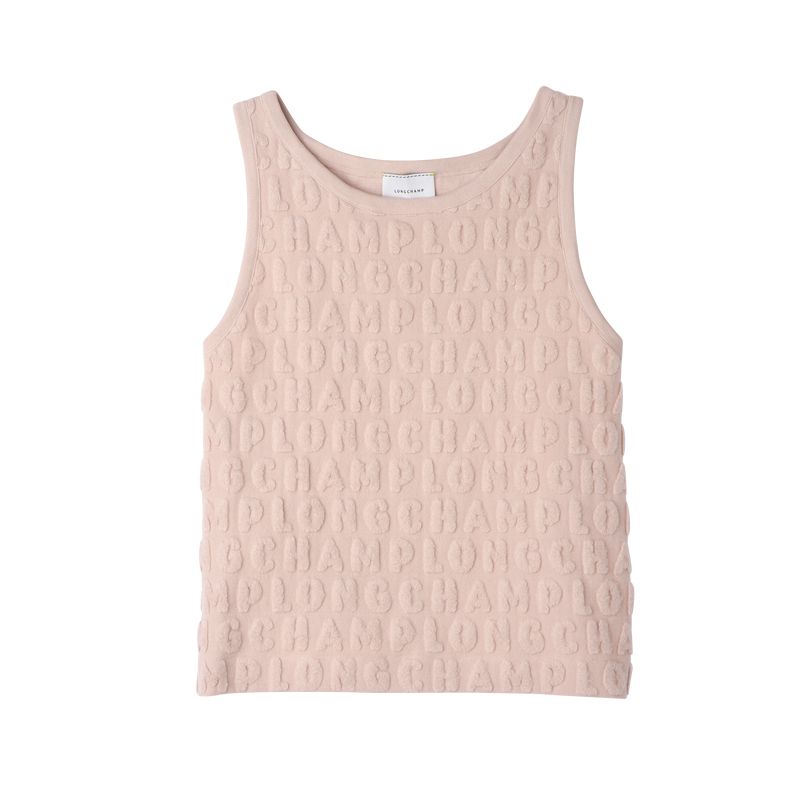 Women Longchamp Jersey Top Beige | Thailand-541HWXROE