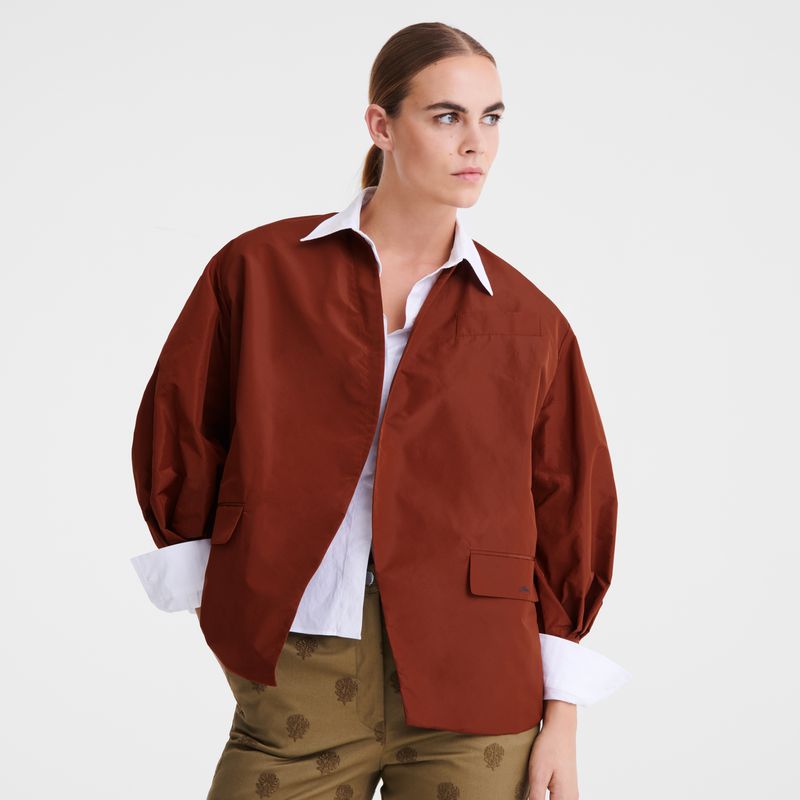 Women Longchamp Kimono Jacket Brown | Thailand-216CGIZFD