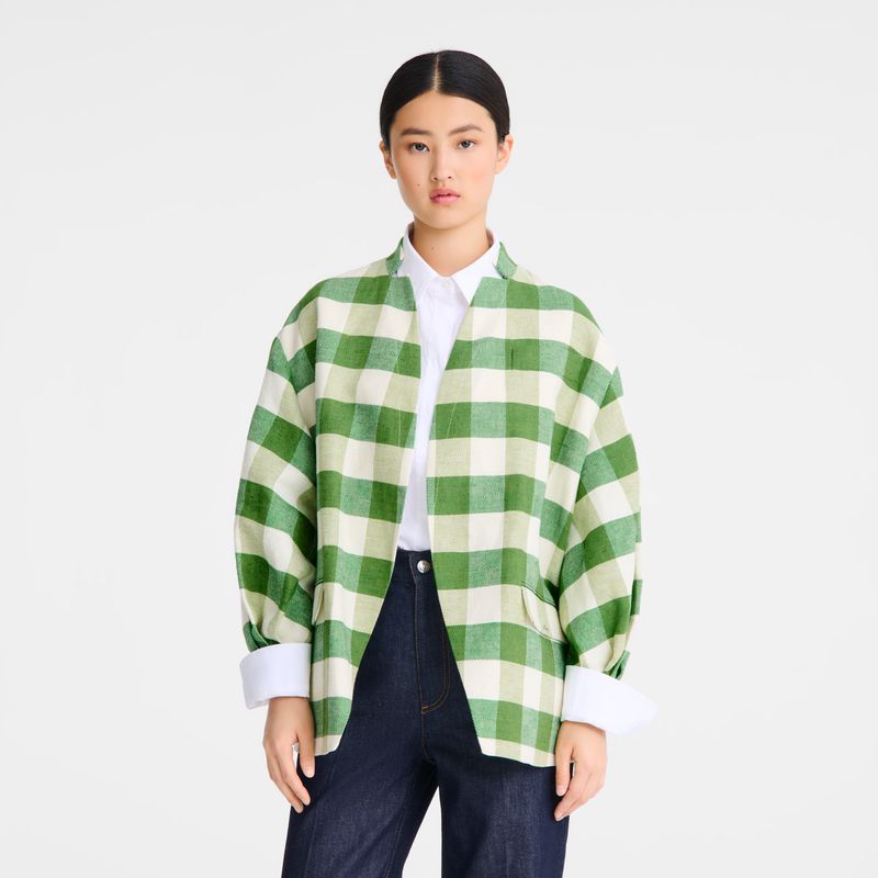 Women Longchamp Kimono Jacket Green | Thailand-238JZFPIE