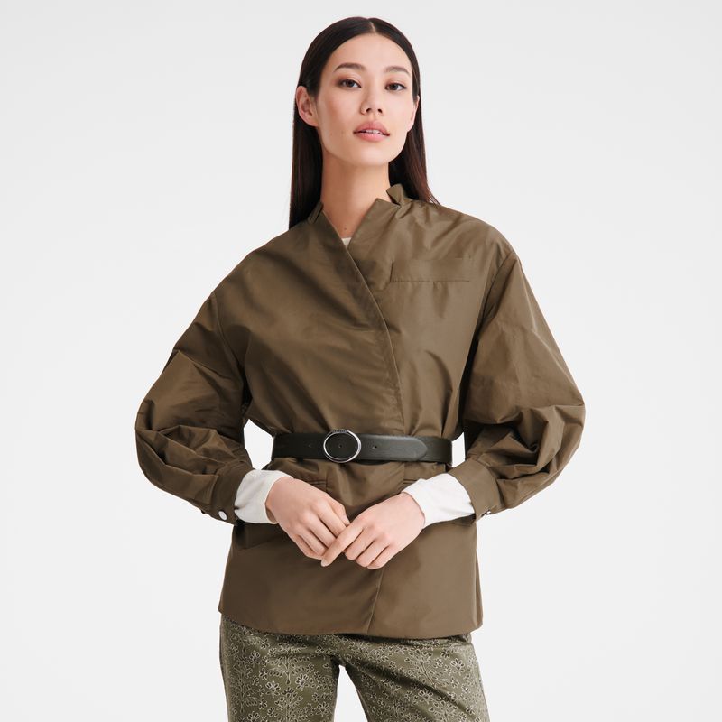 Women Longchamp Kimono Jacket Olive | Thailand-038YJOFGU