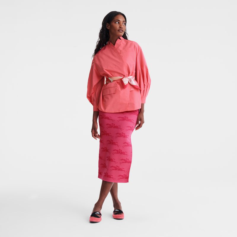 Women Longchamp Kimono Jacket Pink | Thailand-709ORNKFA