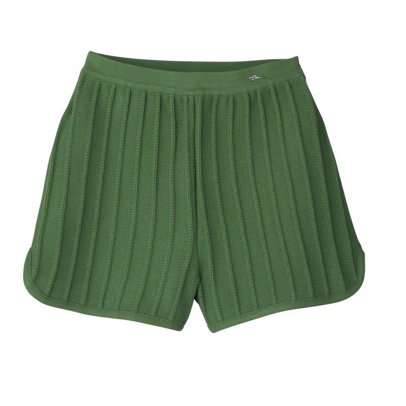 Women Longchamp Knit Shorts Green | Thailand-275OFZRTG