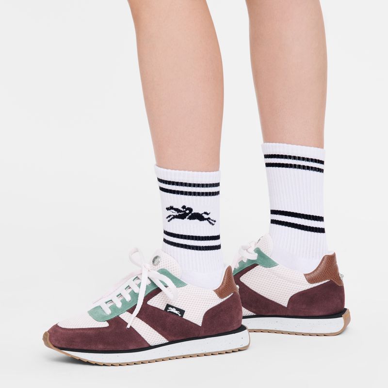 Women Longchamp Knit Socks White | Thailand-785DXQUTJ