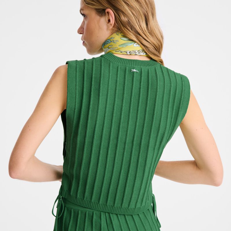 Women Longchamp Knit Top Green | Thailand-293PWBSMG