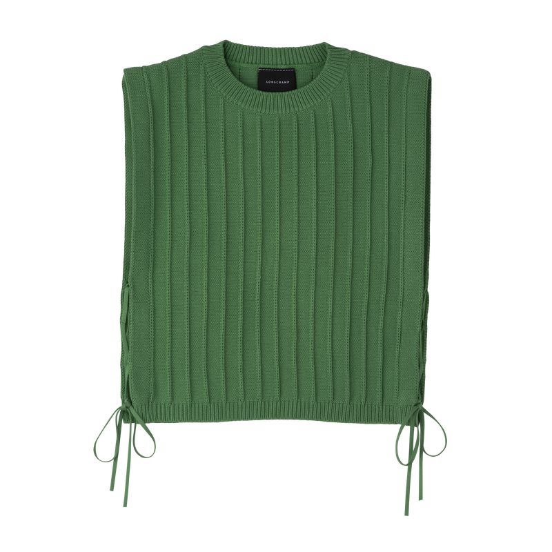 Women Longchamp Knit Top Green | Thailand-293PWBSMG