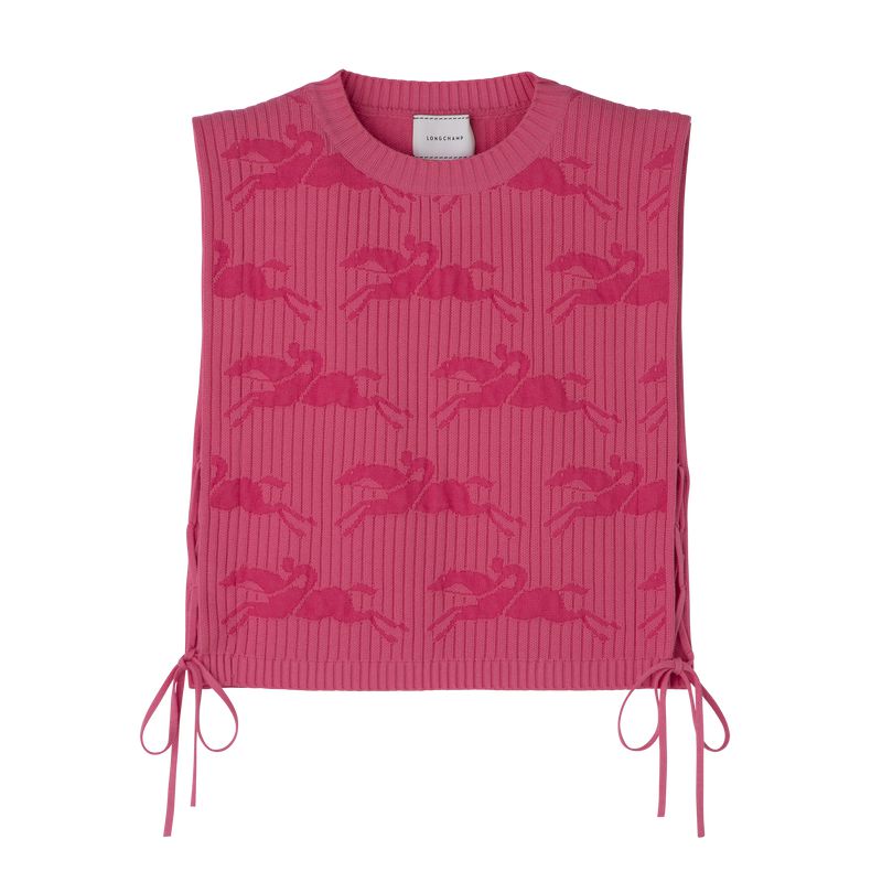 Women Longchamp Knit Top Pink | Thailand-496QHXZOK