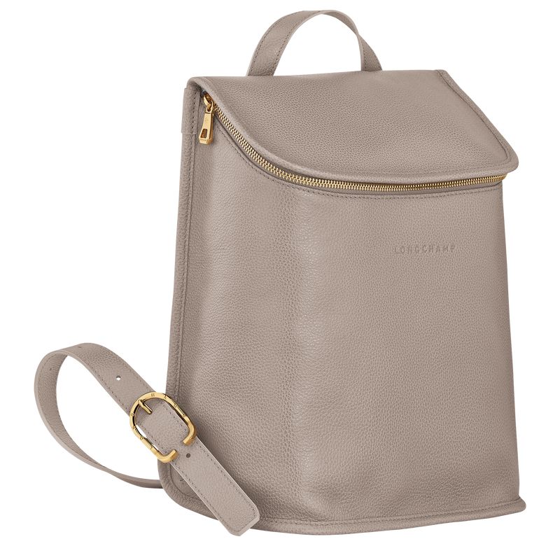 Women Longchamp Le Foulonné Backpack Beige | Thailand-936QDAUXY