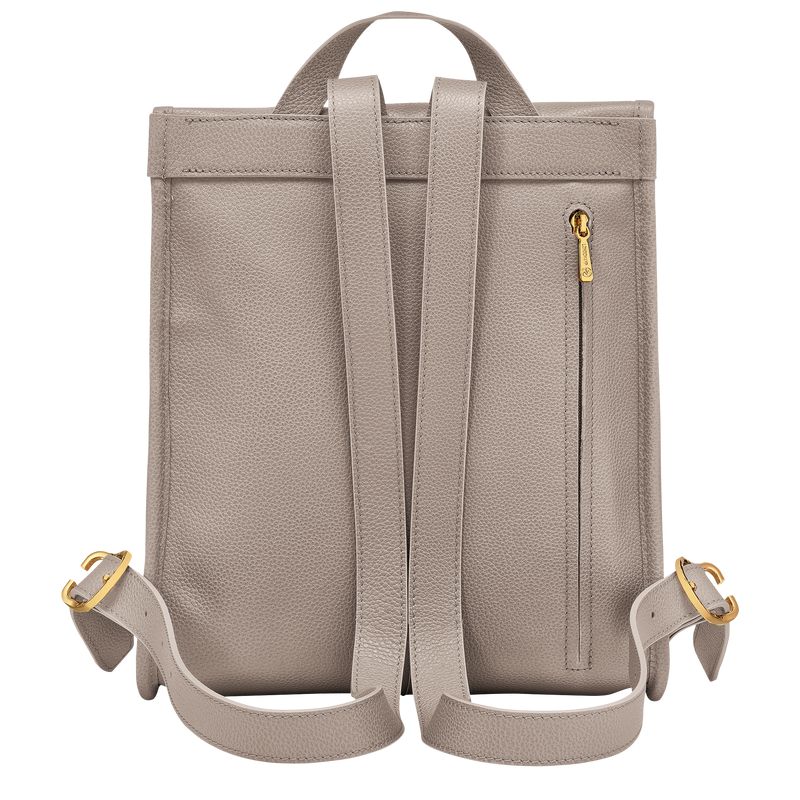 Women Longchamp Le Foulonné Backpack Beige | Thailand-936QDAUXY