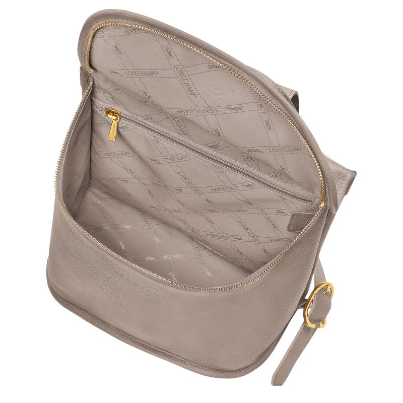 Women Longchamp Le Foulonné Backpack Beige | Thailand-936QDAUXY
