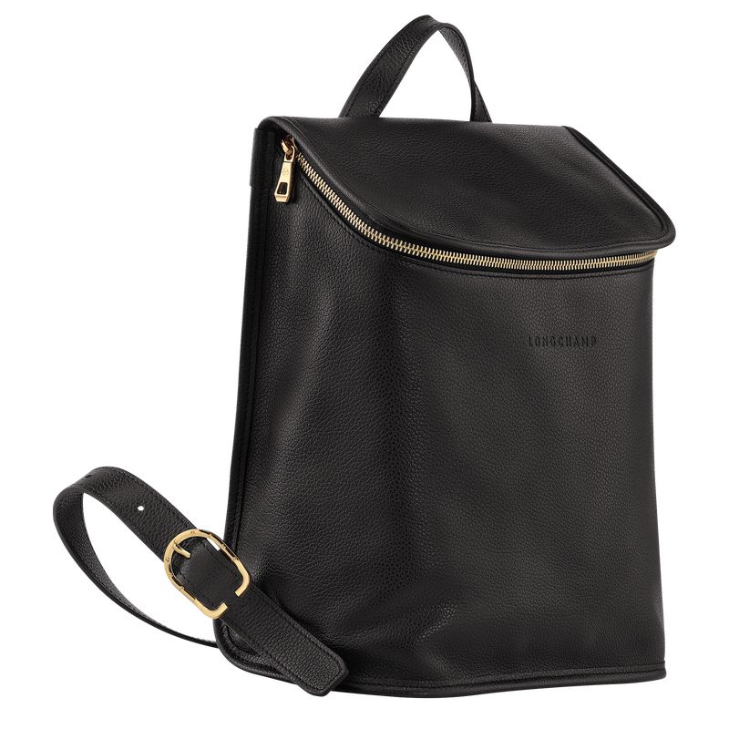 Women Longchamp Le Foulonné Backpack Black | Thailand-598PRWLFQ