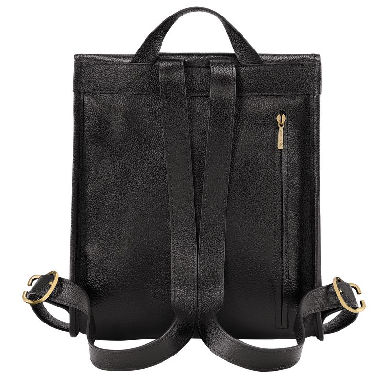 Women Longchamp Le Foulonné Backpack Black | Thailand-598PRWLFQ