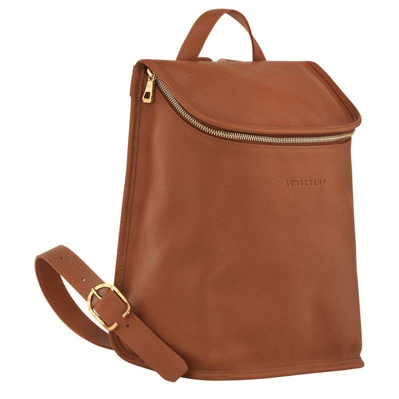 Women Longchamp Le Foulonné Backpack Brown | Thailand-104QKBLJY