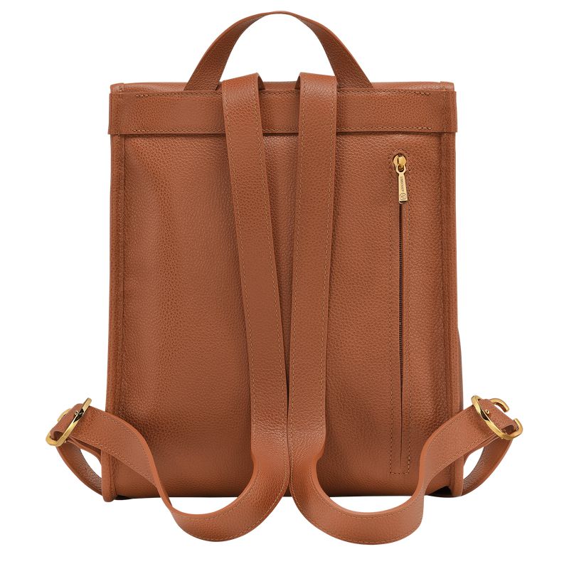 Women Longchamp Le Foulonné Backpack Brown | Thailand-104QKBLJY