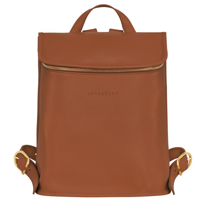 Women Longchamp Le Foulonné Backpack Brown | Thailand-104QKBLJY