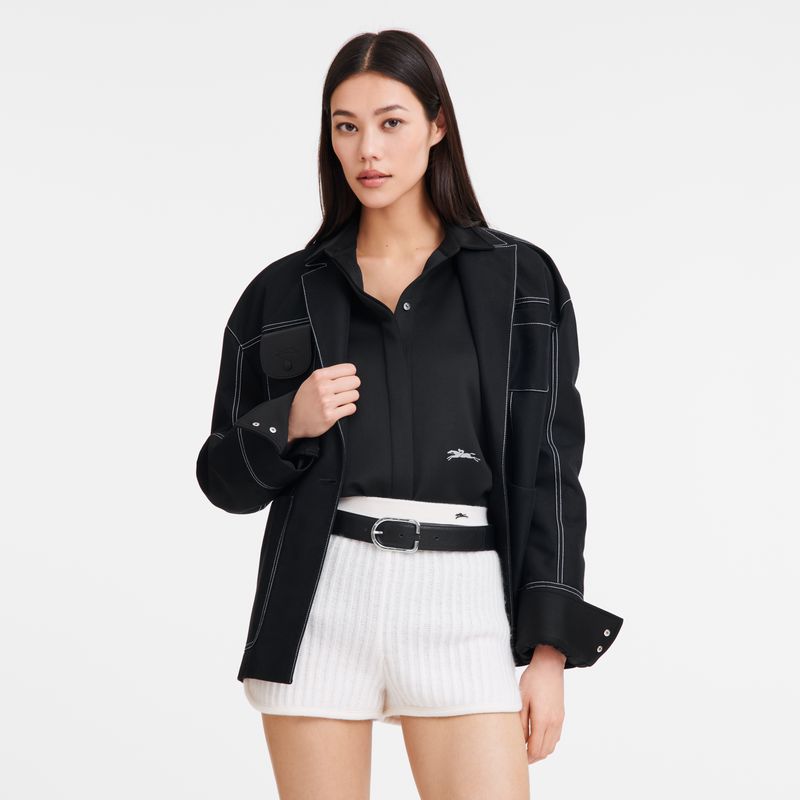 Women Longchamp Le Foulonné Belt Black | Thailand-480WEYVNI