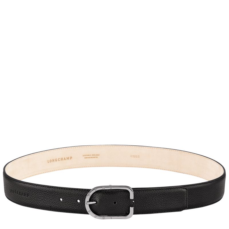 Women Longchamp Le Foulonné Belt Black | Thailand-480WEYVNI