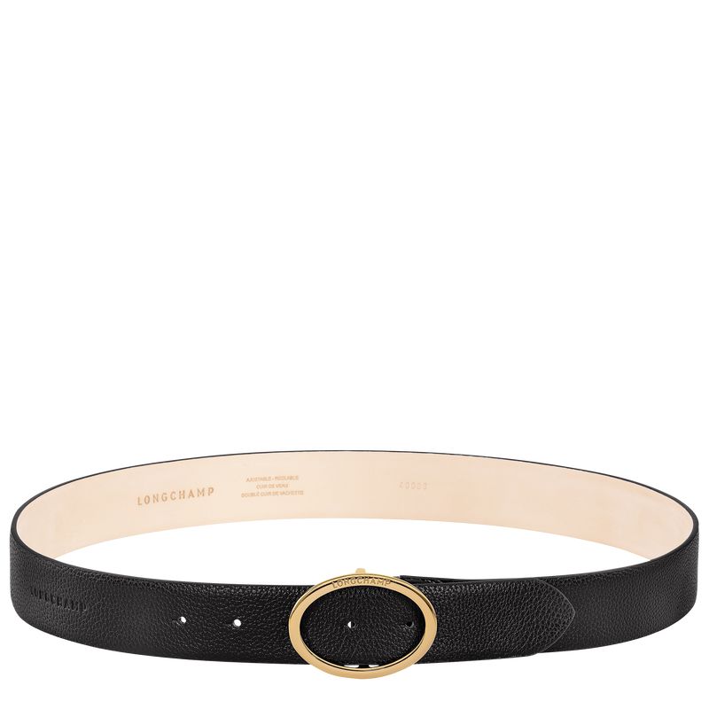 Women Longchamp Le Foulonné Belt Black | Thailand-921SVTZMH