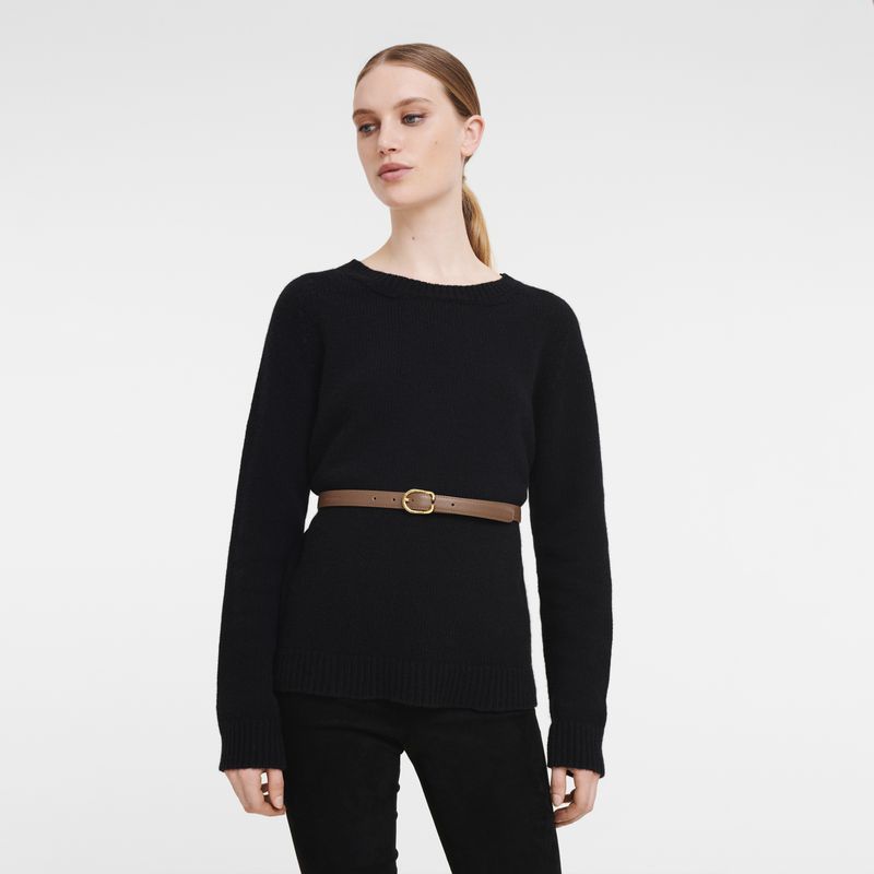 Women Longchamp Le Foulonné Belt Brown | Thailand-328TUNISC