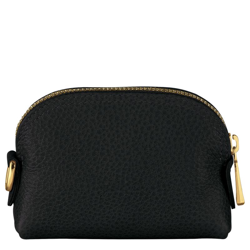 Women Longchamp Le Foulonné Coin Purse Black | Thailand-712HYUKBT