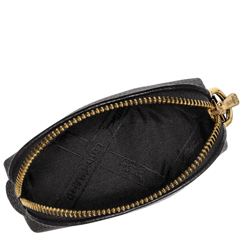 Women Longchamp Le Foulonné Coin Purse Black | Thailand-712HYUKBT
