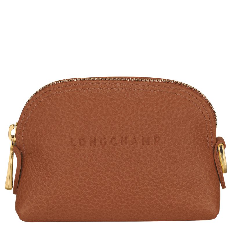 Women Longchamp Le Foulonné Coin Purse Brown | Thailand-463VGNHXT