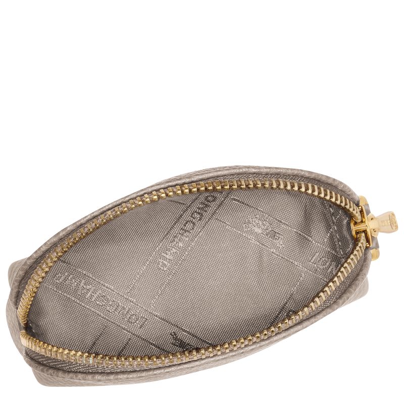 Women Longchamp Le Foulonné Coin Purse Grey | Thailand-187MSFXWC