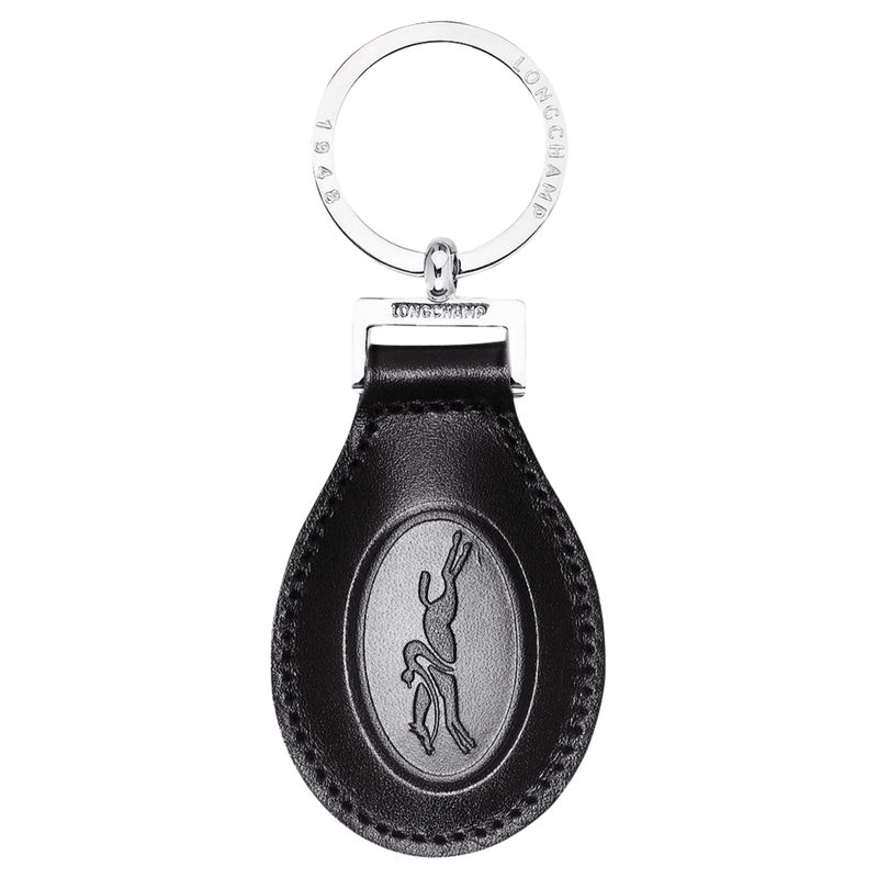 Women Longchamp Le Foulonné Key Rings Black | Thailand-625OANEWR