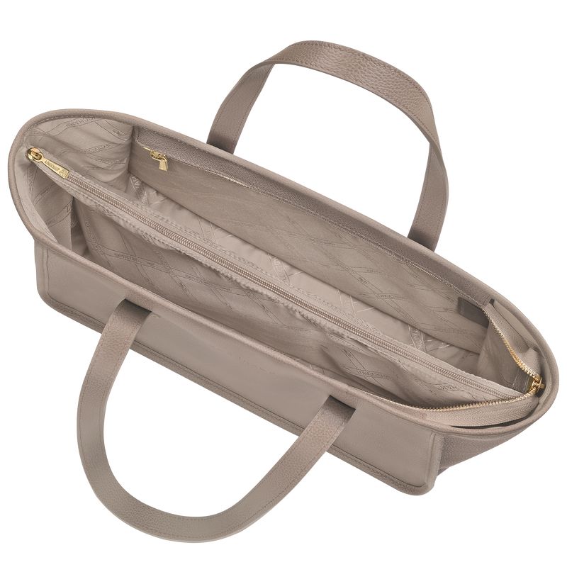 Women Longchamp Le Foulonné L Tote Bag Beige | Thailand-456WHSMIB