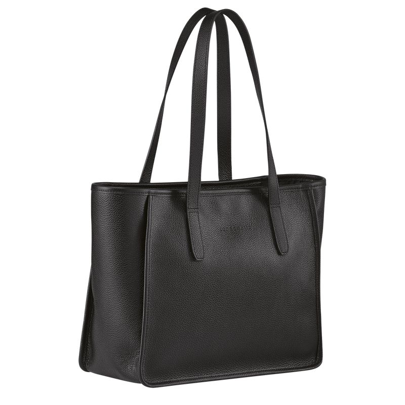 Women Longchamp Le Foulonné L Tote Bag Black | Thailand-513OUDRBX