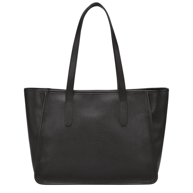 Women Longchamp Le Foulonné L Tote Bag Black | Thailand-513OUDRBX