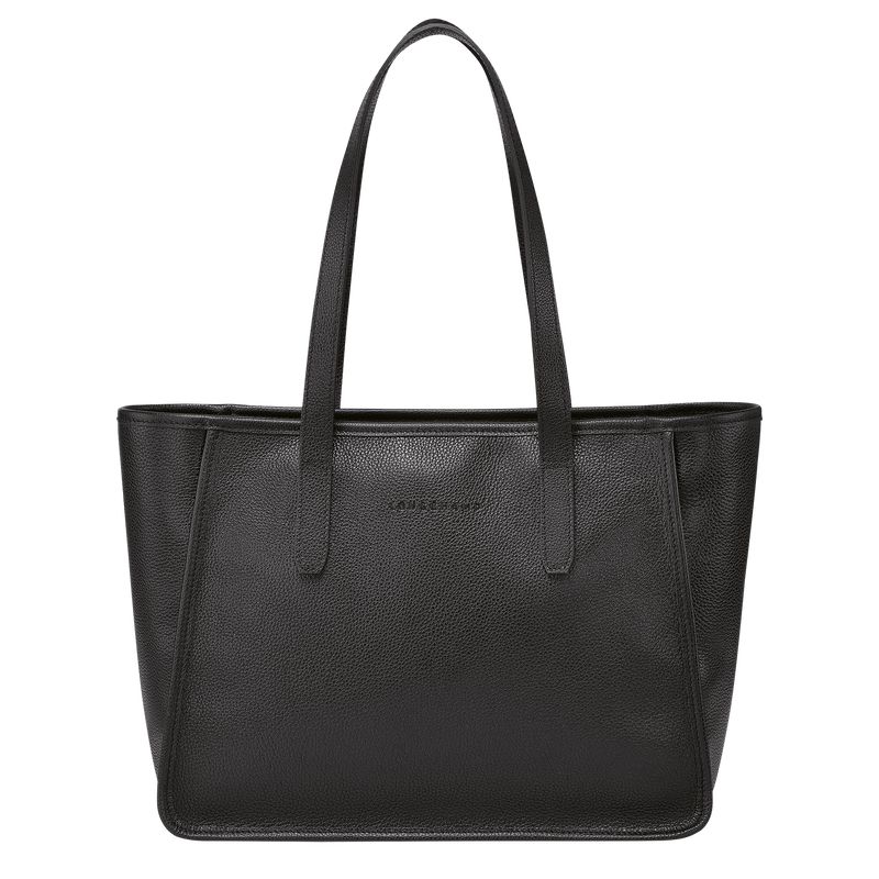 Women Longchamp Le Foulonné L Tote Bag Black | Thailand-513OUDRBX