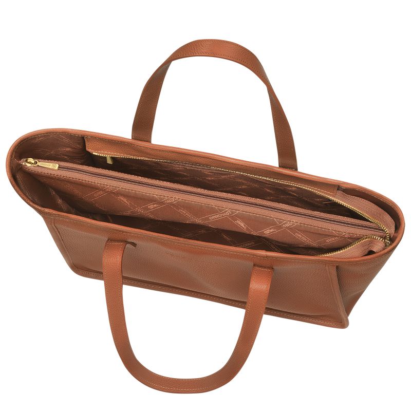 Women Longchamp Le Foulonné L Tote Bag Brown | Thailand-563YEGUDO