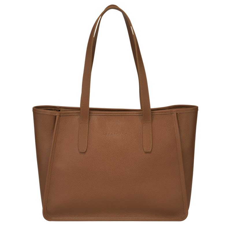 Women Longchamp Le Foulonné L Tote Bag Brown | Thailand-563YEGUDO