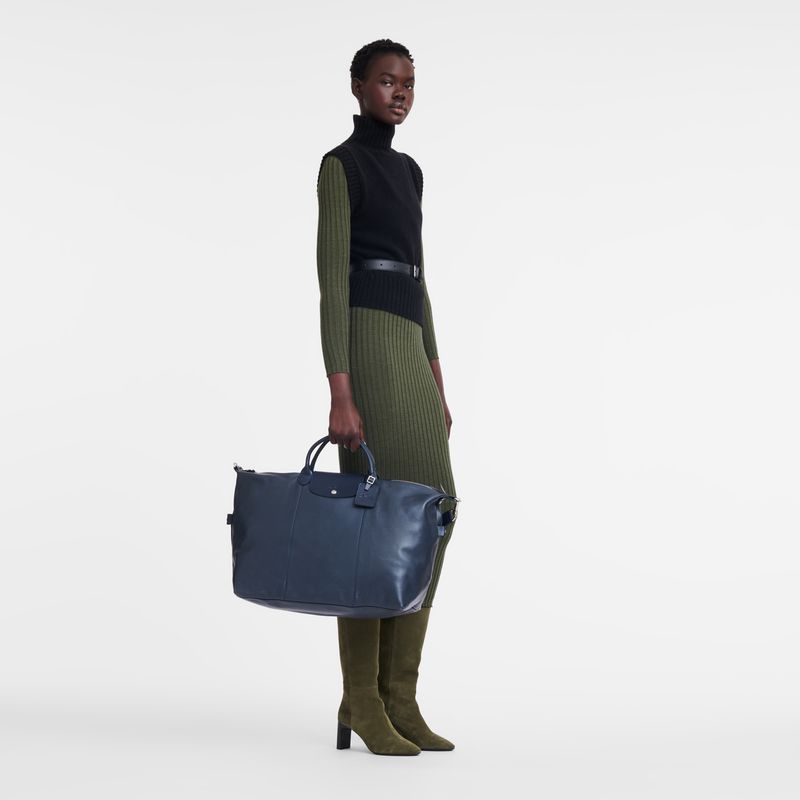 Women Longchamp Le Foulonné L Travel Bag Navy | Thailand-560VLYKQD