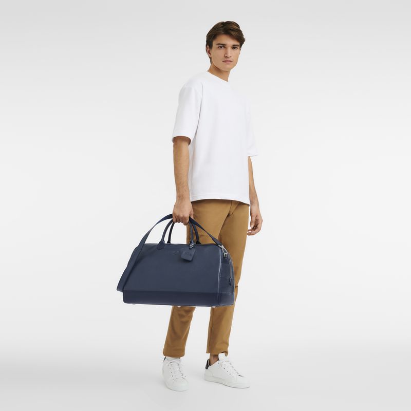 Women Longchamp Le Foulonné L Travel Bag Navy | Thailand-084HVBGYK