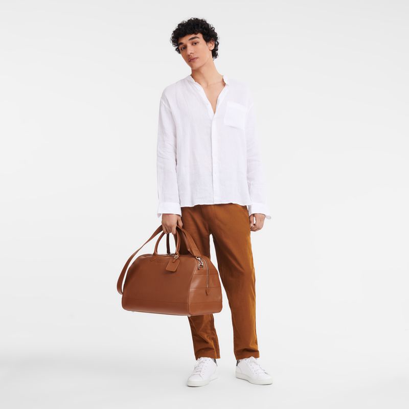 Women Longchamp Le Foulonné L Travel Bag Brown | Thailand-258JQYPBM