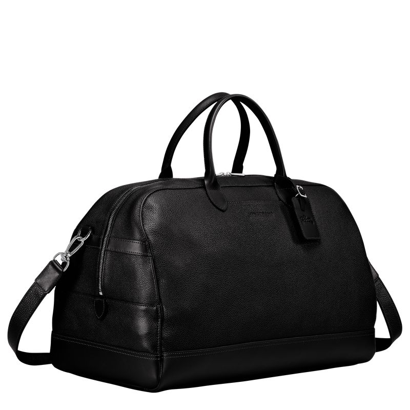 Women Longchamp Le Foulonné L Travel Bag Black | Thailand-614LADVYN