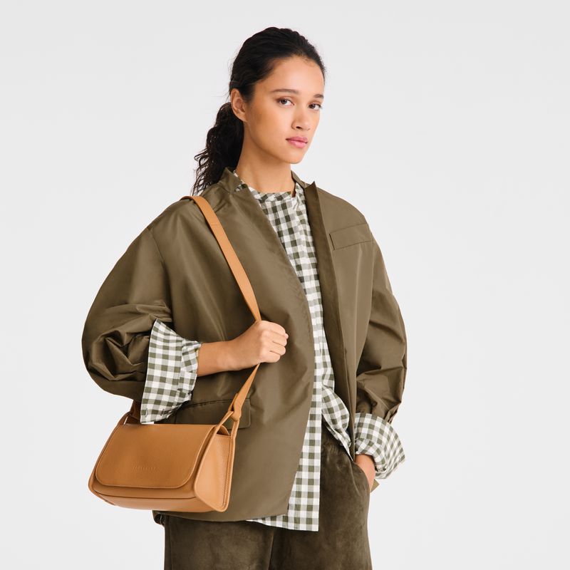 Women Longchamp Le Foulonné M Crossbody Bag Brown | Thailand-437XTFBMV